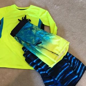 GREAT DEAL  2 EUC swim shorts size small Nike free shirt